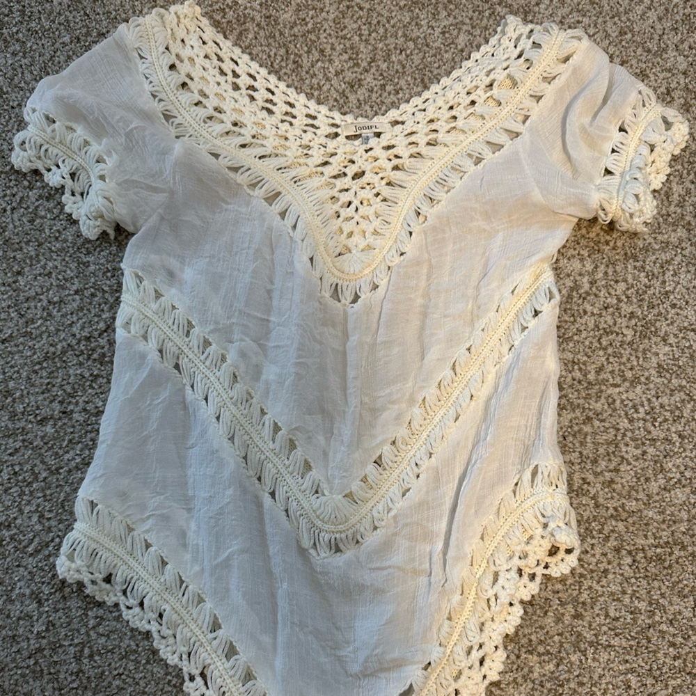 White bathing suit cover up